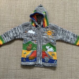 American South Side Peru Cardigan Sweater Full Zip Kids 2T